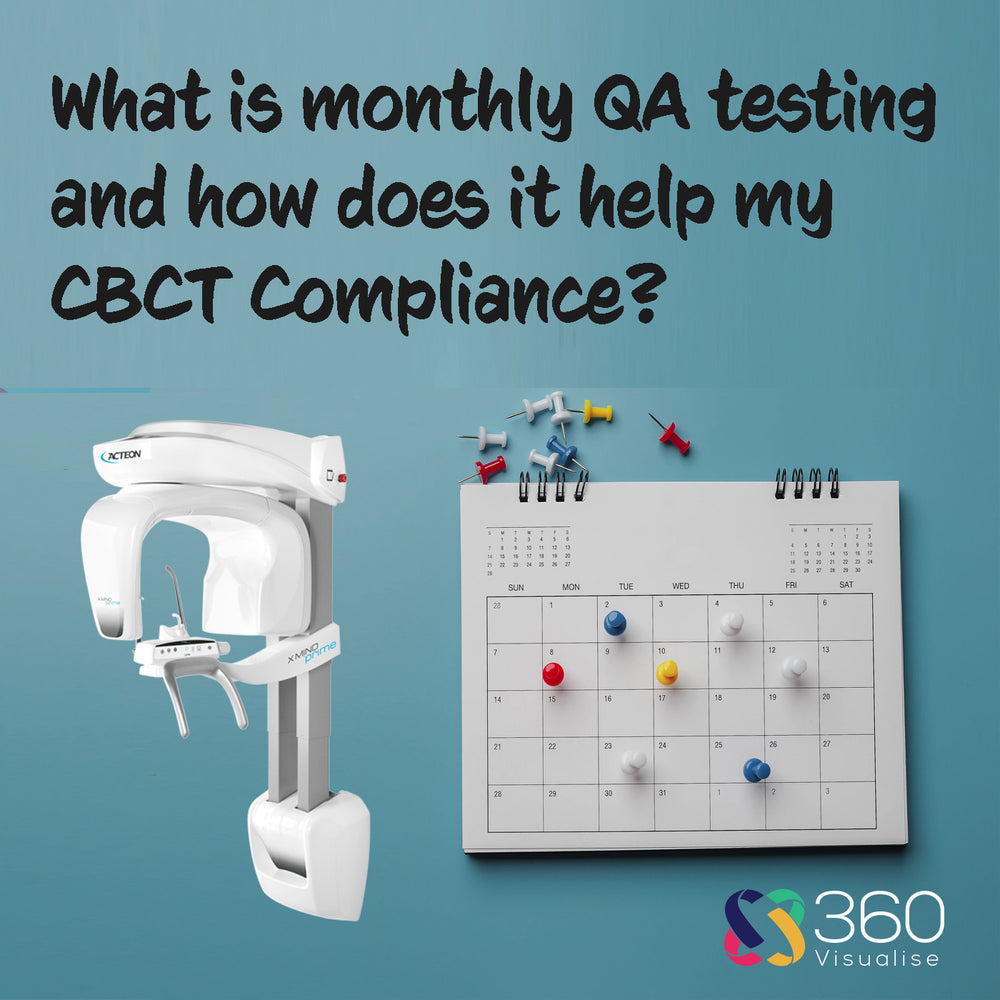 Dental CBCT Monthly QA testing with manufacturers test object