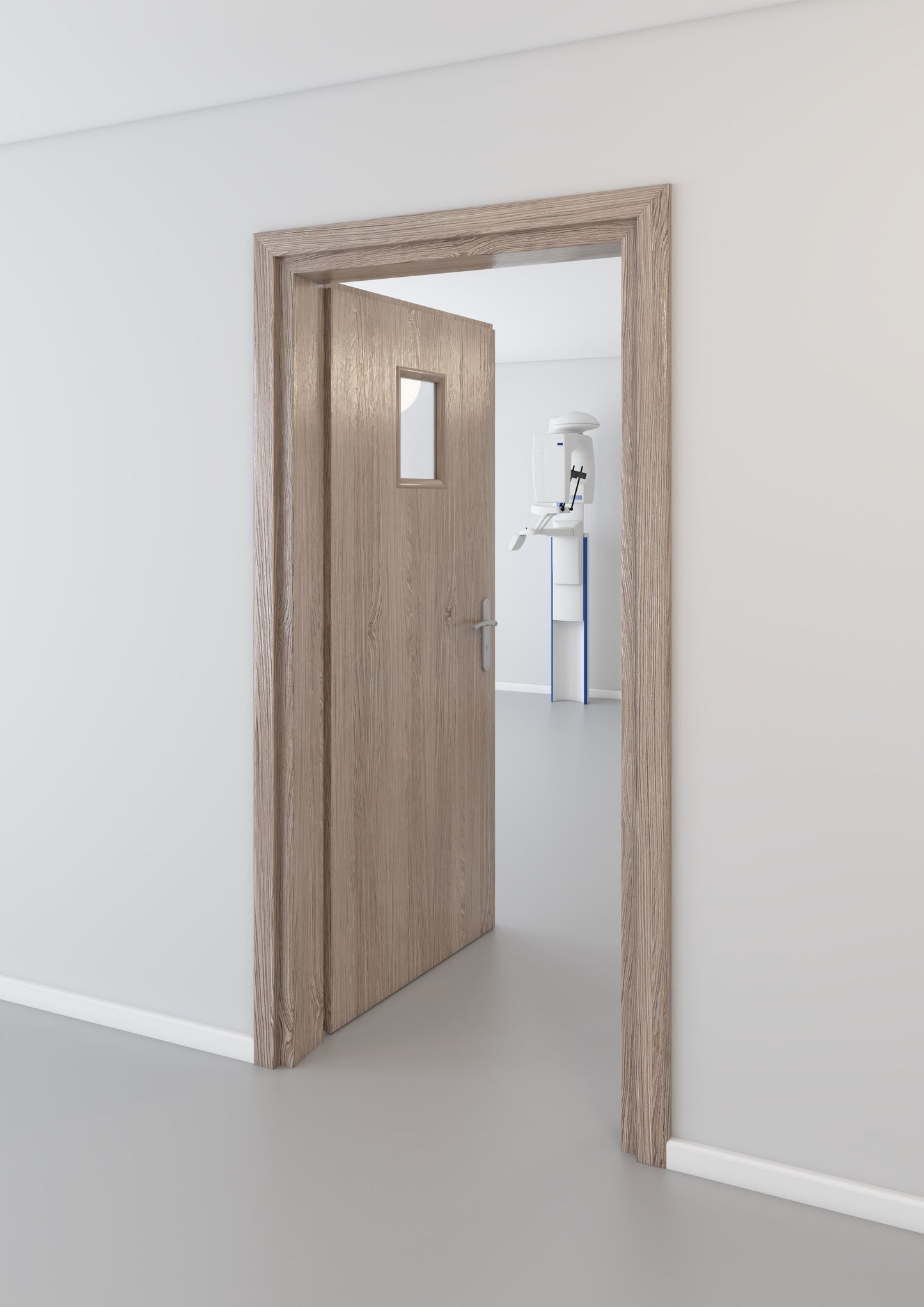 
                  
                    Grey Oak Veneer leaded Door
                  
                