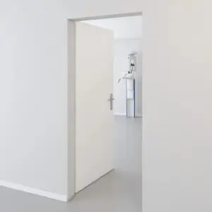 White primed leaded door with no viewing window