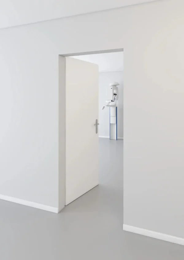 White primed leaded door with no viewing window