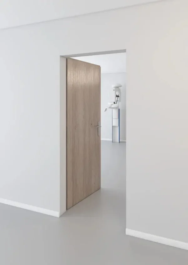 Grey Oak Veneer Leaded door with no viewing window