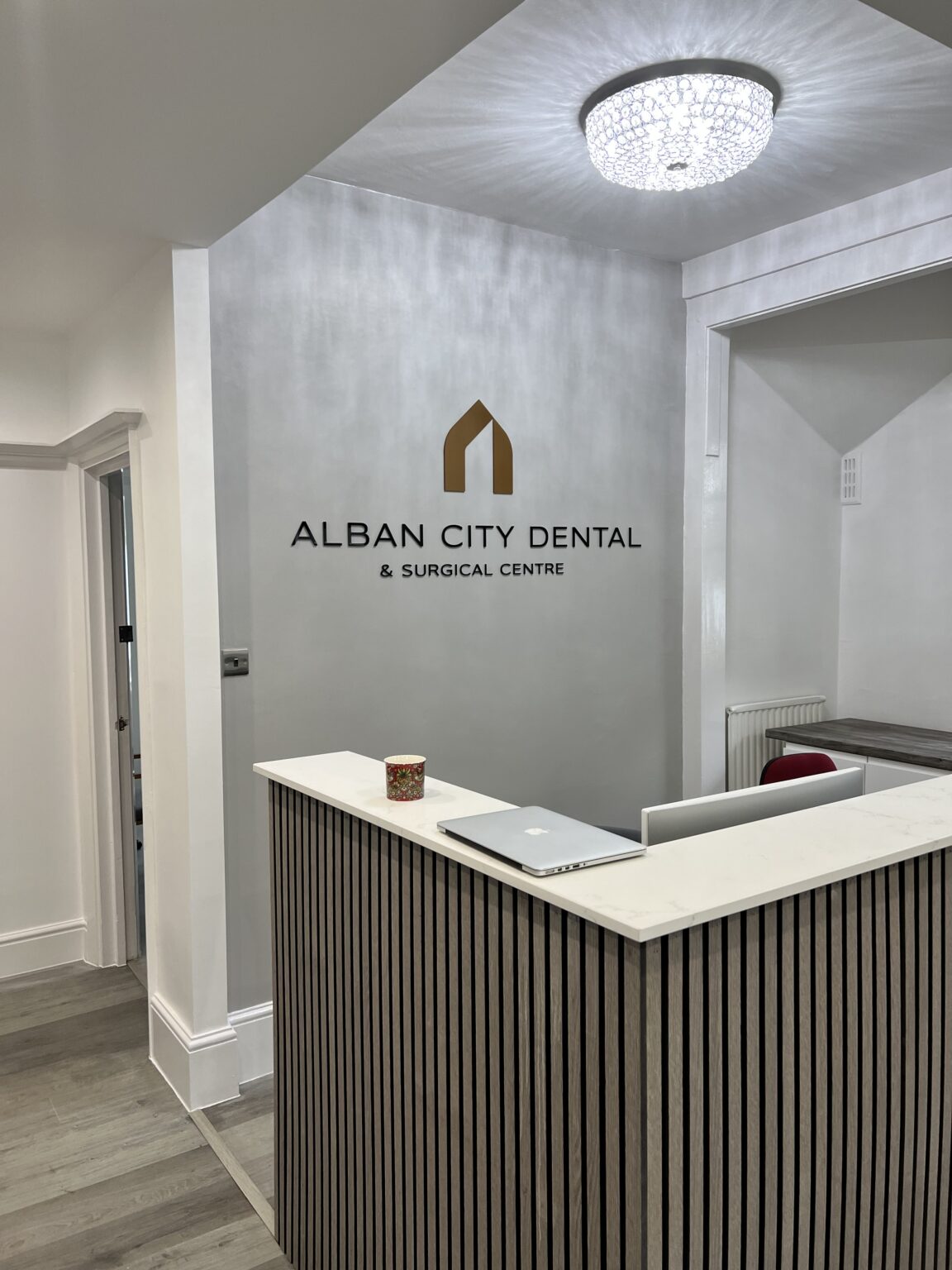 Reception at Alban City Dental Care, a 360 Visualise Carestream CS 9600 customer