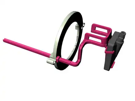 DenBite endo sensor holder with open basket and aiming ring