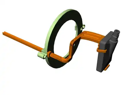 DenBite periapical sensor holder with aiming ring