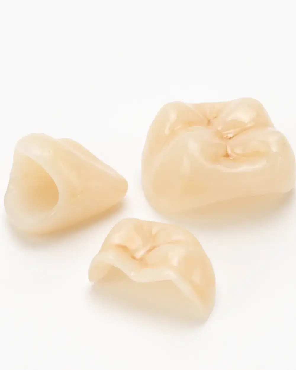 Three crowns printed in CeramicPod resin