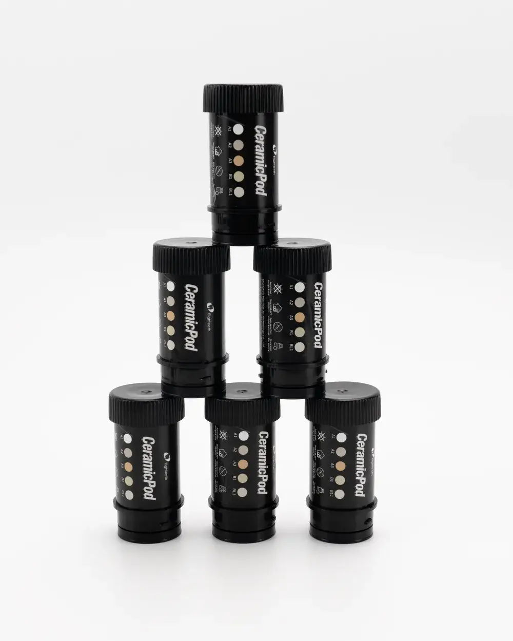 CeramicPod resin capsules in five shades